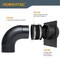 Powertec 4 in. Dust Collection Hose 90 Degree Elbow Connector with Blast Gate and Dust Control Flex Cuff 70360 - alternate 4